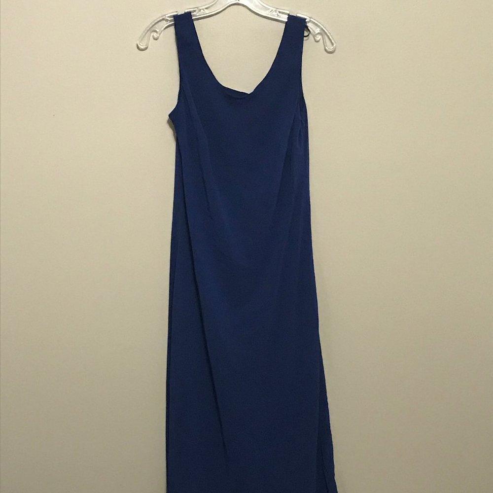 Blue knee length dress